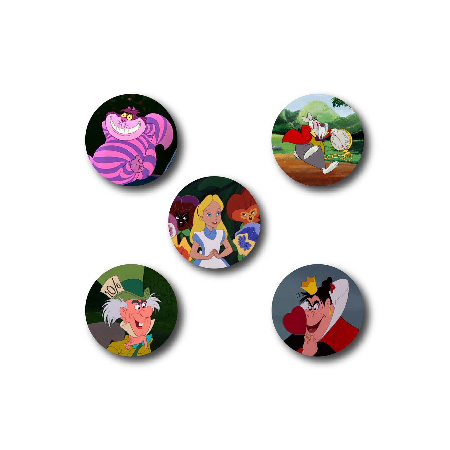 Individual Animated Alice and Wonderland Pack Pins