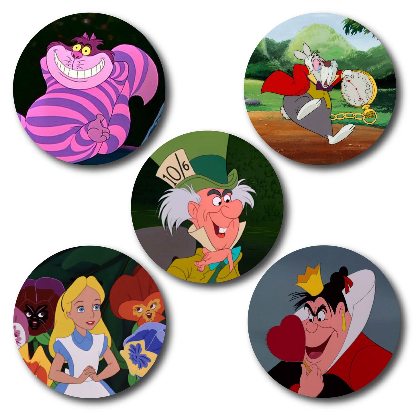 Individual Animated Alice and Wonderland Pack Pins